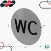 KOTARBAU® Znak WC ⌀ 7 cm znak ze stali nierdzewnej Srebrny Podgląd zdjęcia produktu 3