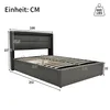 Letto imbottito Flieks 160x200cm con LED, letto Anteprima dell’immagine prodotto 4