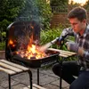 Holzkohlegrill Grillwagen mit Ablagen Gartengrill Camping Produktbild-Vorschau 7