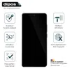 A smartphone screen protector is displayed with feature icons and text. Náhľad obrázku produktu
