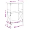 VidaXL 837612, Czarny, Metal, Drewno, 590 mm, 350 mm, 905 Podgląd zdjęcia produktu 9