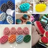 Silikon Seifenform, 4 Kavität Oval Massage Seifenform Keks Produktbild-Vorschau 5