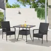 Juskys Polyrattan Gartentisch Yoro eckig - wetterfest 80x80 Produktbild-Vorschau 14