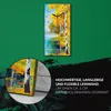 Wanduhr Bürouhr Leinwand Bild Geräuschlos 30x60 Malerei Produktbild-Vorschau 5