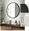 Miroir mural rond FIONA avec cadre en aluminium - 80 cm Voir les images du produit 4