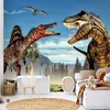 Vlies Fototapete - Fighting Dinosaurs 450x315 cm Für Kinder Produktbild-Vorschau 1