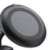 A close-up, studio shot of a black wireless charging stand. Produktbild-Vorschau