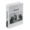 A white binder with the word "Personal" printed on the spine and cover, and a black and white image of office chairs in cubicles on the cover. Náhľad obrázku produktu