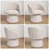 Duhome Poltrona da salotto beige, poltrona girevole in Anteprima dell’immagine prodotto 5