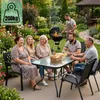 Panchina da giardino, metallo, panchina da parco, nera, Anteprima dell’immagine prodotto 15