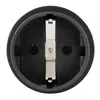 A close-up view of the interior of a black electrical adapter plug. Produktbild-Vorschau