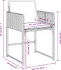 vidaXL Gartenstühle mit Kissen 4 Stk. Braun Poly Rattan Produktbild-Vorschau 8