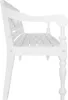 vidaXL Ławka Batavia biała 123 cm lite drewno mahoń - Ławki Podgląd zdjęcia produktu 10