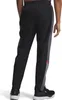 A person wearing black training pants with gray and red accents. Produktbild-Vorschau