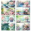 Diamond Painting Karten Set – 8 Blumen Grußkarten in Produktbild-Vorschau 7