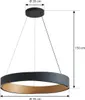 Lucande LED-Hängeleuchte Daelor, schwarz/Holz, CCT, dimmbar Produktbild-Vorschau 4