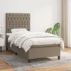 vidaXL Boxspringbett mit Matratze Taupe 90x190 cm Stoff Produktbild-Vorschau 2