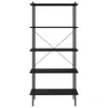 vidaXL Scaffale a 5 ripiani Nero 80x40x163 cm Anteprima dell’immagine prodotto 3