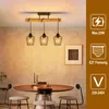 ZMH Deckenleuchte Wohnzimmer Vintage Deckenlampe Holz  Produktbild-Vorschau 4