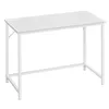 A white desk with a metal frame on a white background. Produktbild-Vorschau