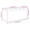 A diagram showing the dimensions of a storage bench. Náhled obrázku produktu