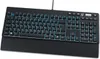 A black gaming keyboard with blue backlighting is shown against a white background. Produktbild-Vorschau