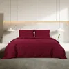 vidaXL Ložní souprava Bordeaux Red 140x200 cm Bavlna Náhled obrázku produktu 3