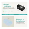 An image showing dimensions and installation instructions for a black ceramic sink. Anteprima dell’immagine prodotto