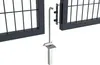 Doppelflügeliges Zauntor 3m RAZO H.120cm grau Produktbild-Vorschau 12