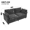 Canapé 2 places Merax, design moderne, modèle loveseat avec Voir les images du produit 4
