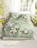 Irisette Mako-Satin Bettwäsche Wave 8711 grün 135x200 cm + Produktbild-Vorschau 8