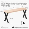 LAMO Manufaktur Sitzbank Esszimmer Holzbank 30x160x47cm, Produktbild-Vorschau 3