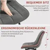 Close-up of a chair seat and a diagram illustrating the ergonomic backrest of a chair. Produktbild-Vorschau