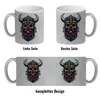 Totenkopf Wikinger Glitzer-Kaffeebecher Produktbild-Vorschau 4