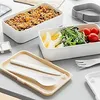 LunchBox Pojemnik śniadaniowy szary na mikrożywność BENTO Podgląd zdjęcia produktu 3