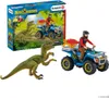 Schleich Flucht auf Quad vor Velociraptor 41466 Produktbild-Vorschau 2