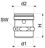 Schlösser Armaturen ROHRBELUEFTER DN20 AG 1" x AG M38x1, Produktbild-Vorschau 2