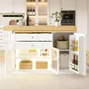 Isola cucina estendibile con piano girevole a 360°, tavolo Anteprima dell’immagine prodotto 5