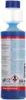 A bottle of blue liquid with labels and text. Produktbild-Vorschau