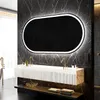 Badspiegel mit Beleuchtung 90 x 60 cm   - LED Farbe Produktbild-Vorschau 1