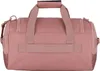 A close-up view of the back of a pink duffel bag. Produktbild-Vorschau