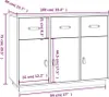 vidaXL Kredens 100x40x75 cm lite drewno sosnowe Podgląd zdjęcia produktu 10