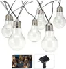 A string of clear, bulb-shaped LED lights with silver bases, connected by black wires. Anteprima dell’immagine prodotto