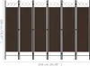 vidaXL 6-tlg. Raumteiler Braun 240 x 180 cm Produktbild-Vorschau 5