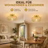 Deckenlampe Golden Metall Deckenleuchte E27 Fassung Ø30cm Produktbild-Vorschau 5