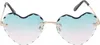 Damen Sonnenbrille Herz Form Designer 80er Modern Urlaub Produktbild-Vorschau 2