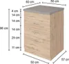 Küchenschrank Sorrella 50cm 3 Schubladen - anthrazit/eiche Produktbild-Vorschau 6
