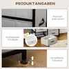 HOMCOM Komoda s 6 sklopnými látkovými zásuvkami, šedá Náhled obrázku produktu 6