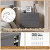 COSTWAY, set di 2 comodini da parete con 2 cassetti, Anteprima dell’immagine prodotto 4