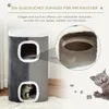 PawHut Drapak dla kotów Drapak 3-poziomowy Meble dla Podgląd zdjęcia produktu 4